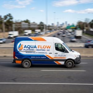 Business Van Highway Advertising Wrap
