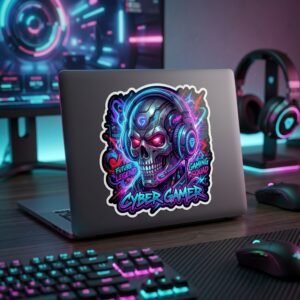Cyber Gamer Neon Sticker