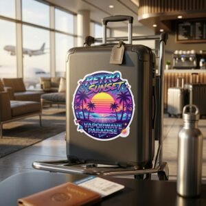 Retro Sunset Vaporwave Vinyl Sticker