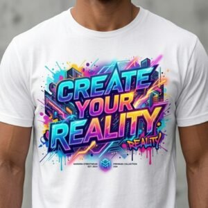 Create Your Reality Neon Streetwear T-Shirt