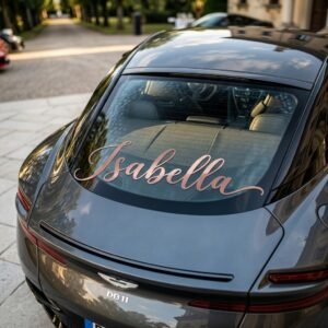 Custom Luxury Script Name Decal for Cars, Windows & Personal Branding