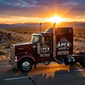 Professional Truck Typography Lettering Decal for Vehicle Graphics & Business Branding