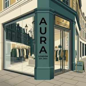 Minimal Modern Store Name Vinyl Window Lettering